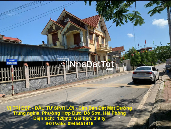 Vị trí đẹp - đầu tư sinh lời - cần bán đất mặt đường trung nghĩa, phường hợp đức, đồ sơn, hải phòng