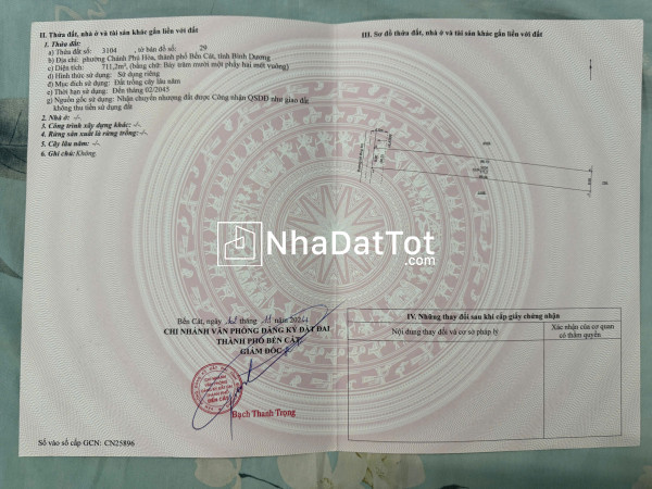 Chính chủ cần bán lô đất đẹp, p. chánh phú hòa, bến cát, bình dương