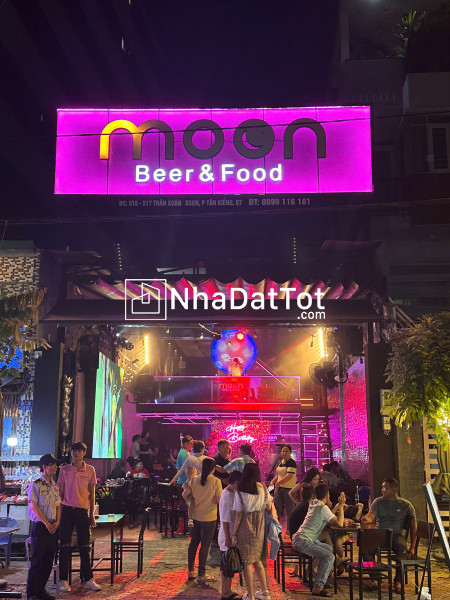Quận 7 ! sang bao rẻ quán food & beer , mb dtsd : 6m x 30m, 1 trệt 1 lửng crooftop, tel :
