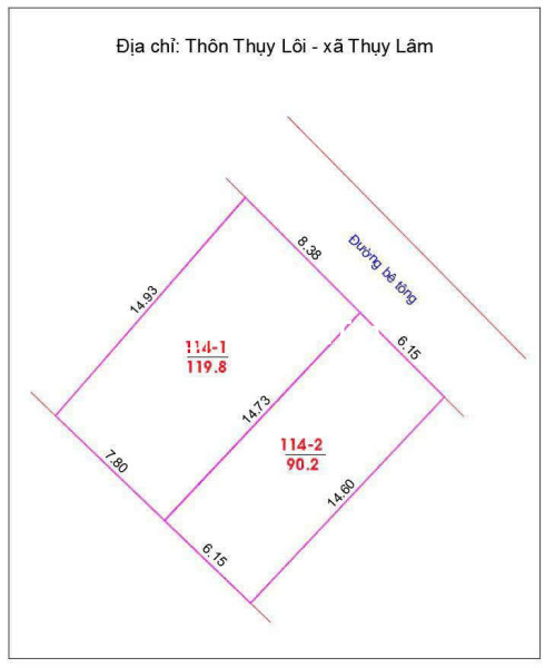 .chính chủ gửi bán 2 mảnh 82,6m và 93,9m tại thôn thiết bình - vân hà - đông anh.