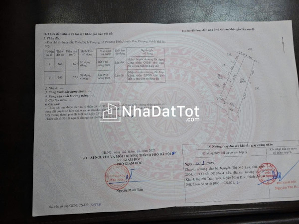 Đất đẹp - giá tốt - vị trí đắc địa tại thôn địch thượng, xã phương đình, huyện đan phượng, hà nội