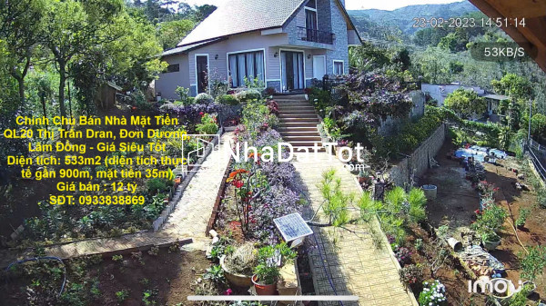 Chính chủ bán nhà mặt tiền ql20 thị trấn dran, đơn dương, lâm đồng - giá siêu tốt