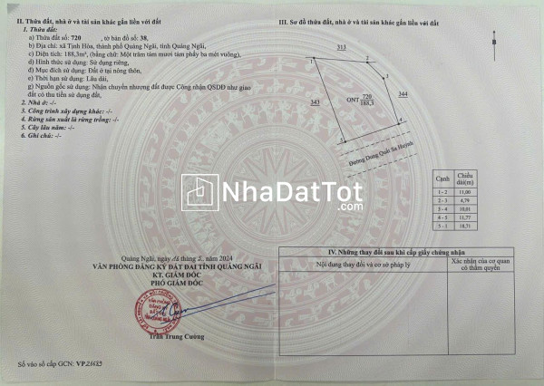 Bán đất mặt tiền ql24b tịnh hoà – vị trí vàng kinh doanh gần biển sa kỳ