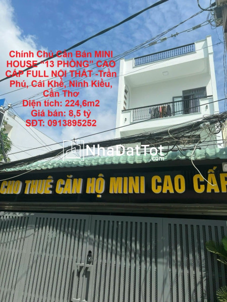 Chính chủ cần bán mini house “13 phòng” cao cấp full nội thất -trần phú, cái khế, ninh kiều, cần