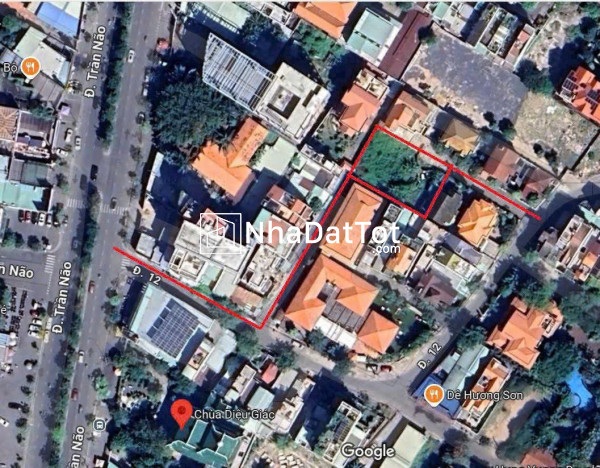 Bán đất thổ cư 567m² , đường 12 , trần não , q.2, bình khánh, 70 tỷ, sổ đỏ