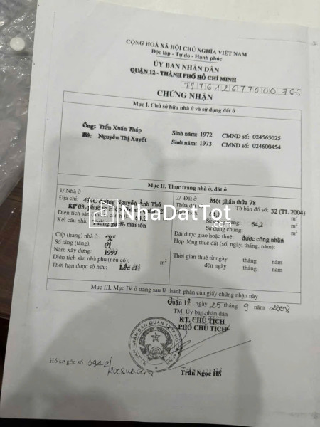 Bán nhà (4x27) mặt tiền nguyễn ảnh thủ – giá chỉ 9,99 tỷ – giảm 1 tỷ so với giá cũ