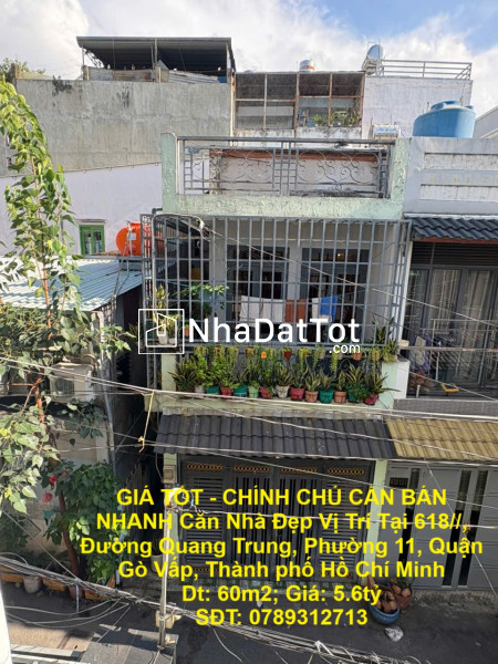 Giá tốt - chính chủ cần bán nhanh căn nhà đẹp vị trí tại đường quang trung, quận gò vấp, tp hcm