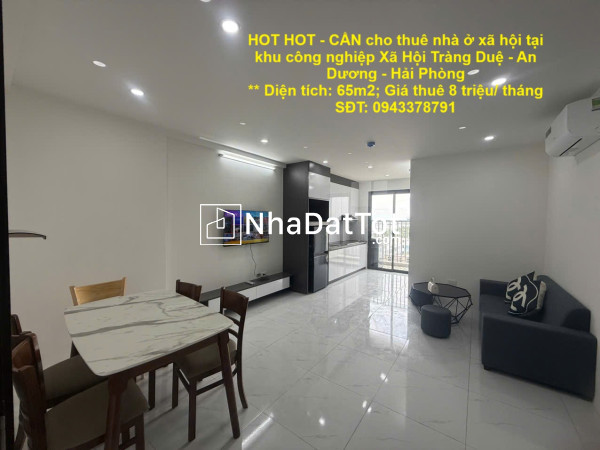 Hot hot - cần cho thuê nhà ở xã hội tại khu công nghiệp xã hội tràng duệ - an dương - hải phòng