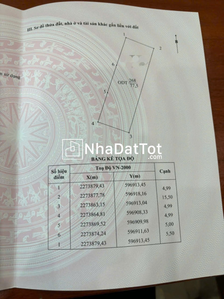 Lô đất sát center point lam hạ phủ lý 77m2